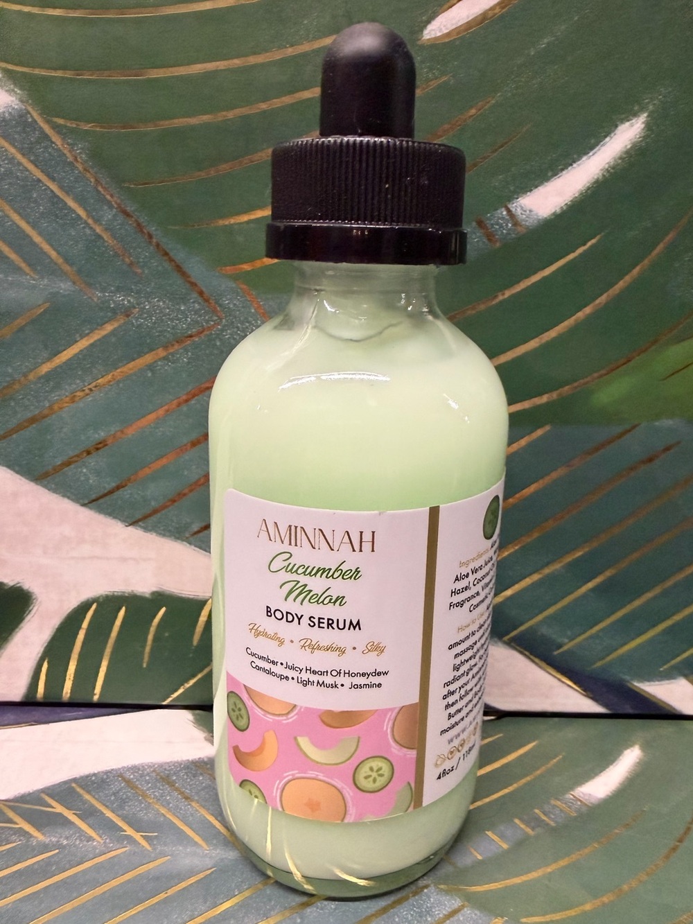 Aminnah Cucumber Melon Body Serum 4 oz Limited Release NEW